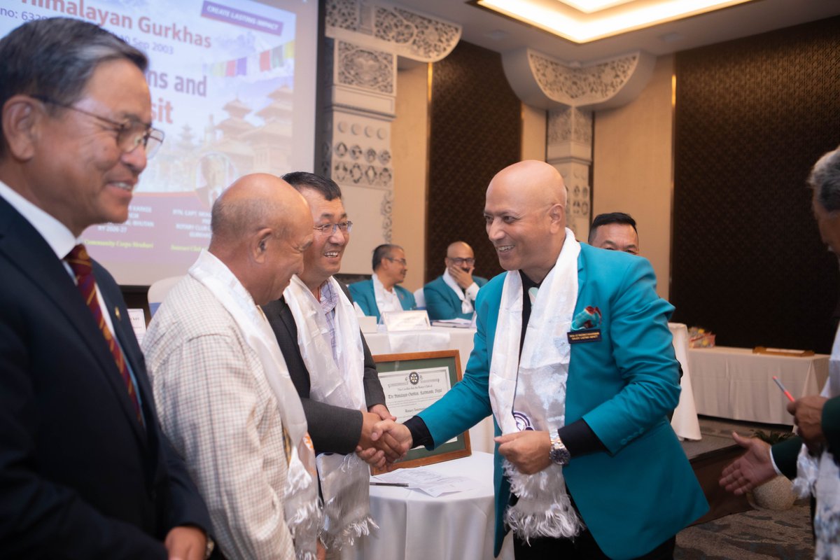 RCTH_Gurkhas's tweet photo. 23rd Charter Day Celebrations and DG's Official Visit to the Club concluded on 10 Sep 2026.
#DGVisit #RotaryInternational #RID3292 #RCTheHimalayanGurkhas #ServiceAboveSelf #CharterDay #CreateLastingImpact https://t.co/CMDCxrcJz7