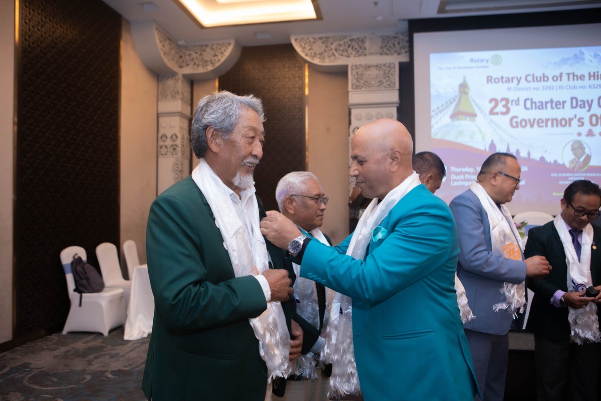 RCTH_Gurkhas's tweet photo. 23rd Charter Day Celebrations and DG's Official Visit to the Club concluded on 10 Sep 2026.
#DGVisit #RotaryInternational #RID3292 #RCTheHimalayanGurkhas #ServiceAboveSelf #CharterDay #CreateLastingImpact https://t.co/CMDCxrcJz7