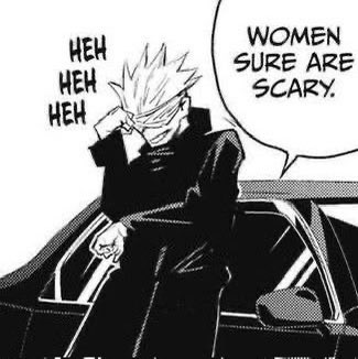 kkubluu's tweet photo. the concept of gojo being scared of women https://t.co/gBG8oJzvcB