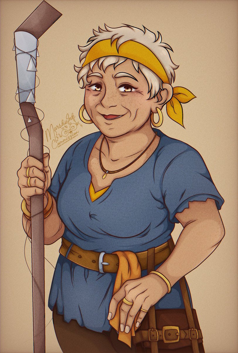 EckhardGraphics's tweet photo. Commission I did for Vall in August 2025
Her lovely D&amp;D character Jolan 

#DnDart #DnDOC #OCart #CommissionArt #FantasyArt #MarshieInk https://t.co/bXUAx39zfw