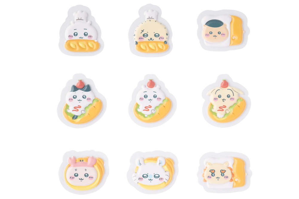 chiikawabakery's tweet photo. 【#ちいかわベーカリーPOPUPSHOP 欠品のお知らせ】

・トレーディングパン屋さんなポイント風カード（全6種）
・パンみたいなもちもちマスコット（うさぎ）
・スマホに貼れるサイズの手触りのいいステッカー（古本屋）
・もっちりフレークシール（いろんなパンなみんな）
・スマホに貼れるサイズのマットステッカー（食パンなトリオ）
・キャンディー入り巾着（レモンフレーバー）
・ジャム（うさぎのさつまいもバター）

　はご好評につき現在品切れとなっております。

再入荷の際は改めてご案内いたしますので、
どうぞご了承くださいませ。