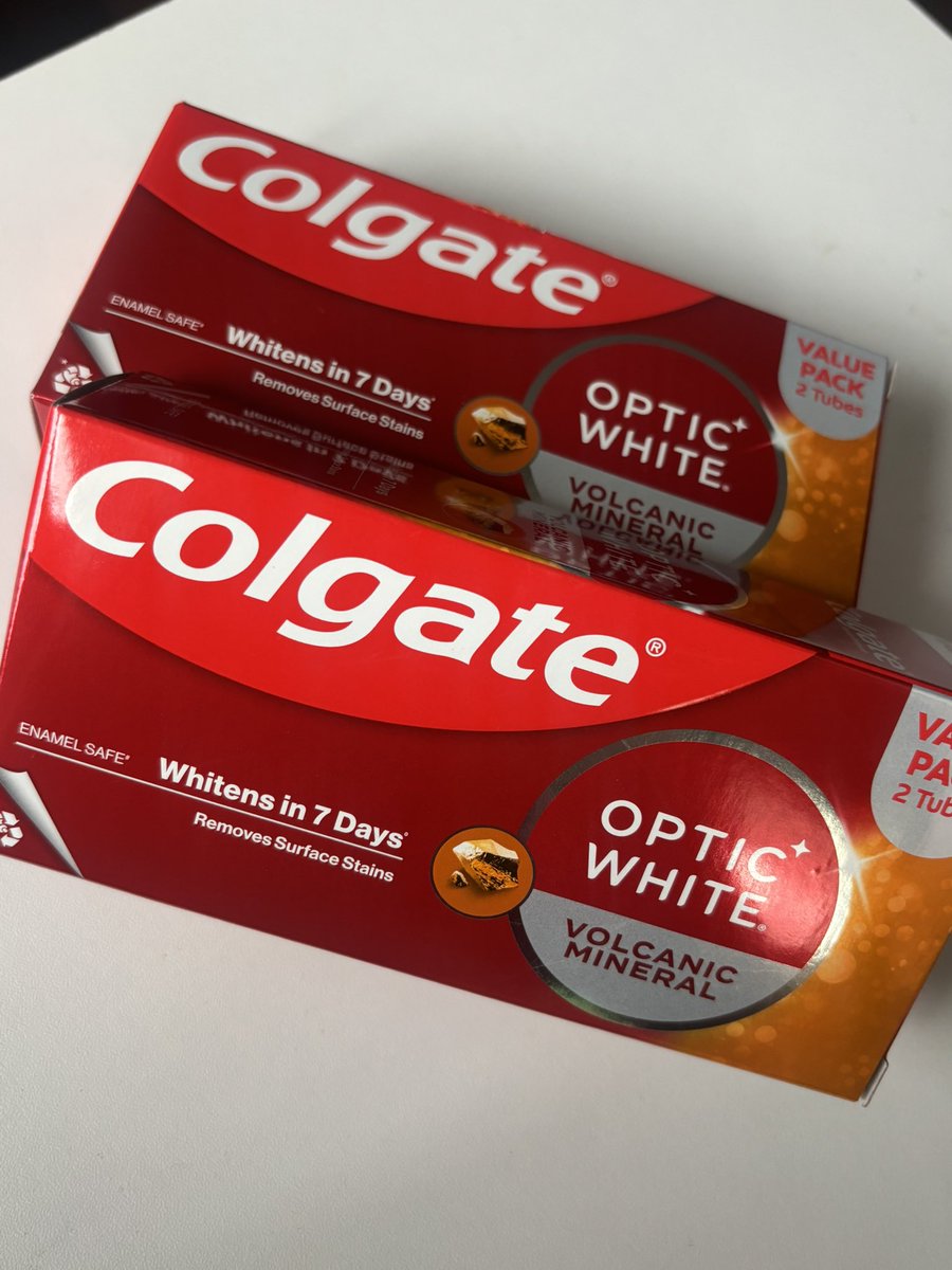 saparot74's tweet photo. ส่งต่อ colgate optic white (สูตร volcano mineral) 100g แพ็คคู่ มี2แพ็ค
แพ็คละ 120 รวมส่ง
สนใจdmคับ
#ส่งต่อ #ส่งต่อคอลเกต #คอลเกต #colgate #ส่งต่อยาสีฟัน #ยาสีฟัน #colgatopticwhite #ช้อปช่วยติ่ง #ColgateTH https://t.co/RdOSsM3U1H