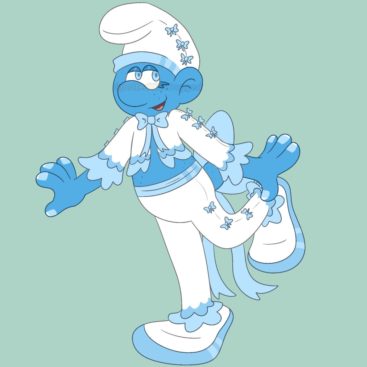 tangledsandals's tweet photo. Made a new Smurf oc! I looove his design I’m so happy with it, I’m not sure what to call him yet though 

#smurf #smurfs #smurfoc #thesmurfs #thesmurfsoc https://t.co/GWbEWQoPzE