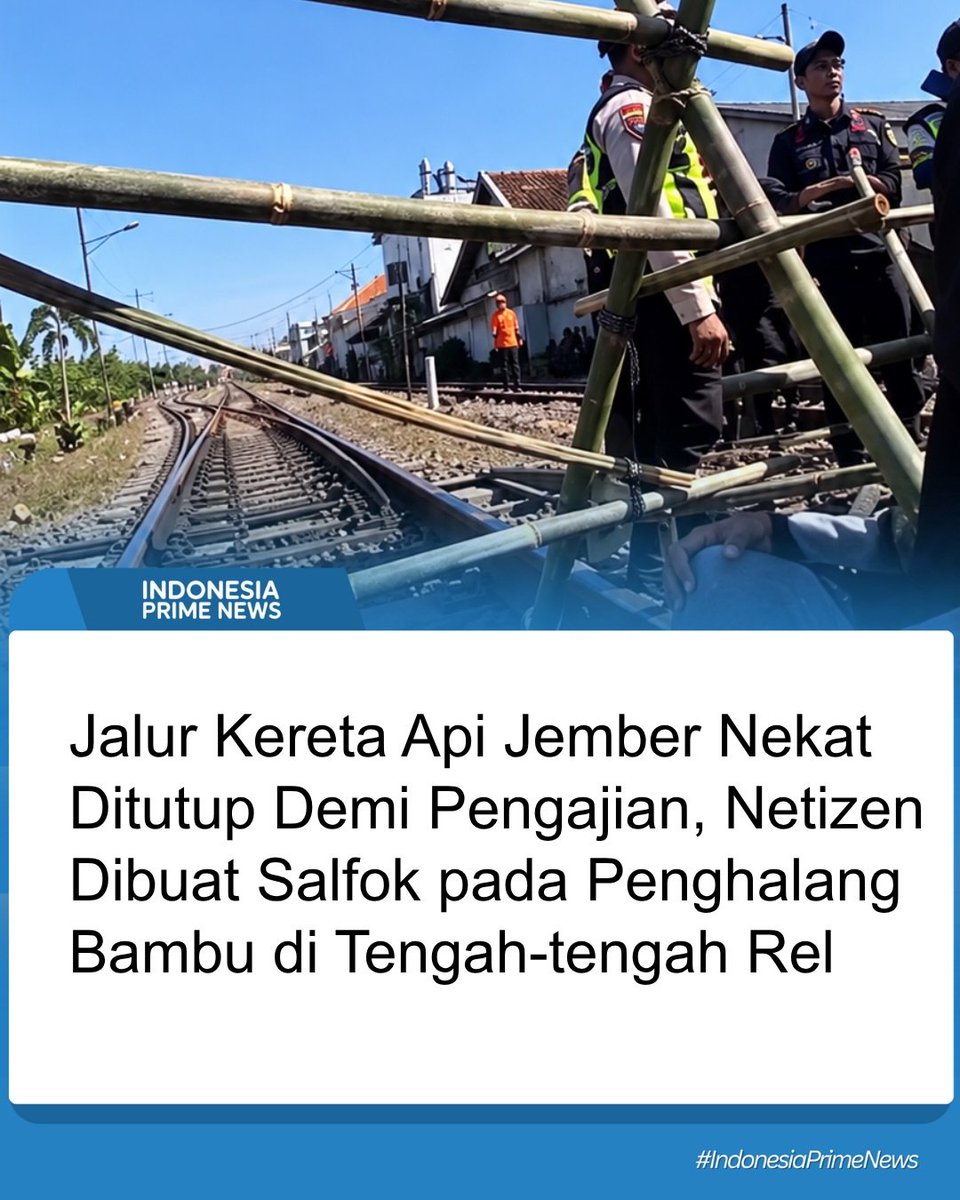 Syafirrasy's tweet photo. Ini konsep nya gimana ,kok bisa jalur kereta api di tutup https://t.co/lhqFzLKqKS
