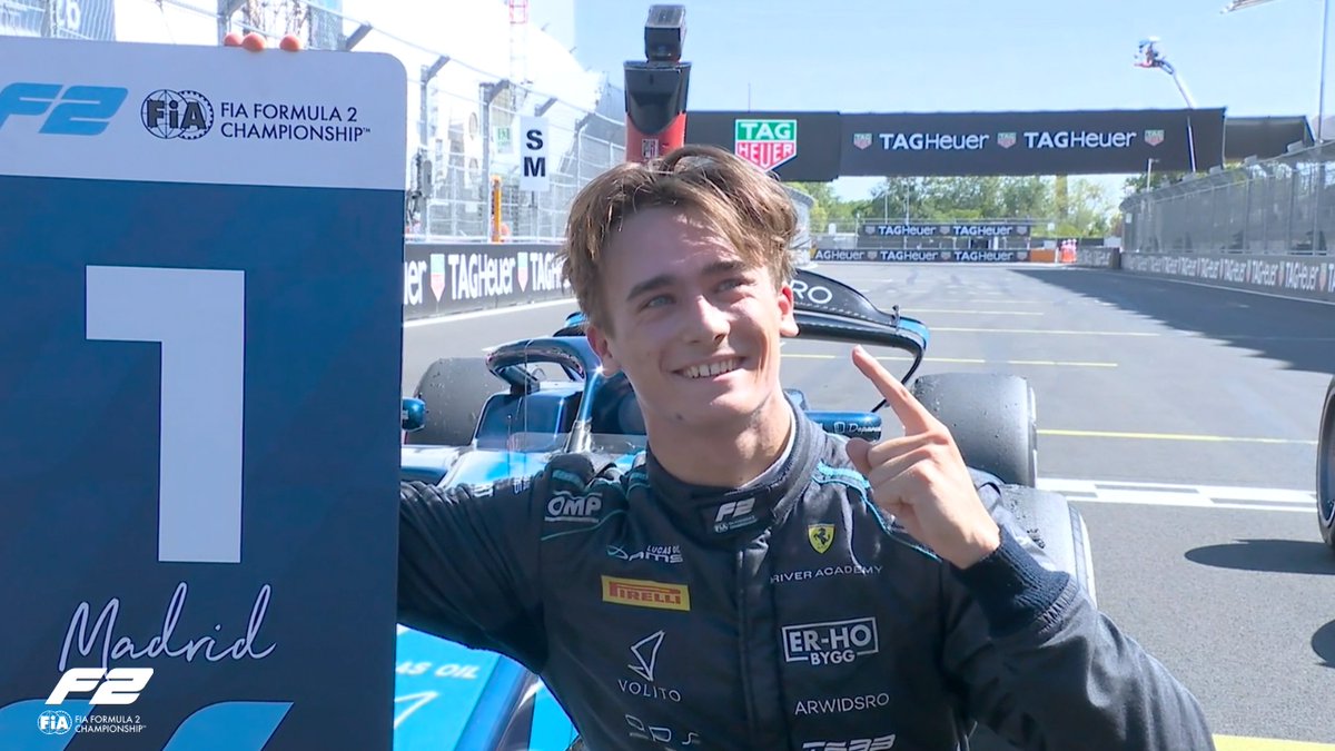 Formula2's tweet photo. D1NO BEGANOVIC. 🏆

#F2 #SpanishGP https://t.co/F1exg3PZfW