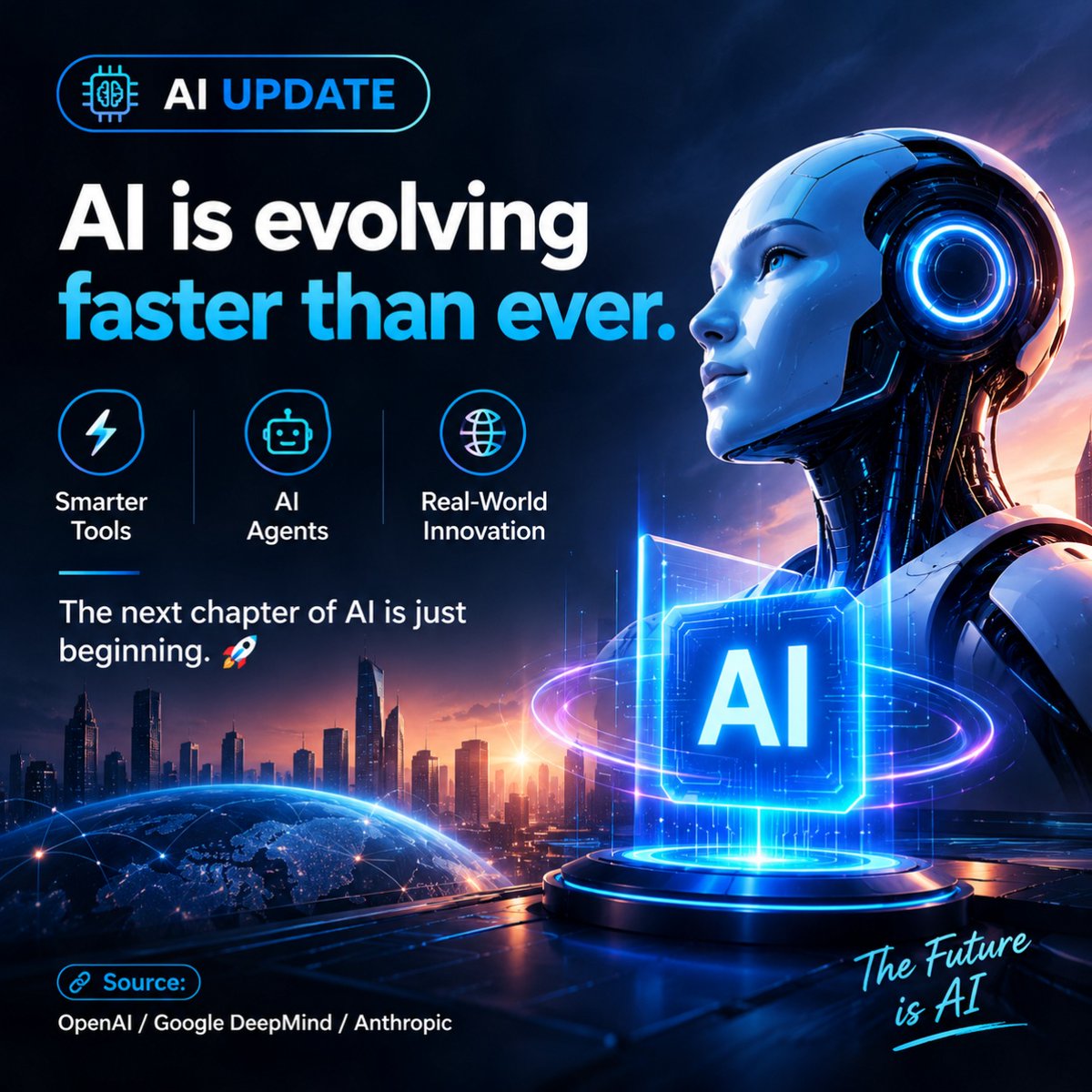 WarrenBuff89874's tweet photo. 🤖 AI is evolving faster than ever.

Smarter tools. AI agents. Real-world innovation. ⚡

The next chapter of AI is just beginning. 🚀

#AI #ArtificialIntelligence #Tech https://t.co/DjxAvcYp8d