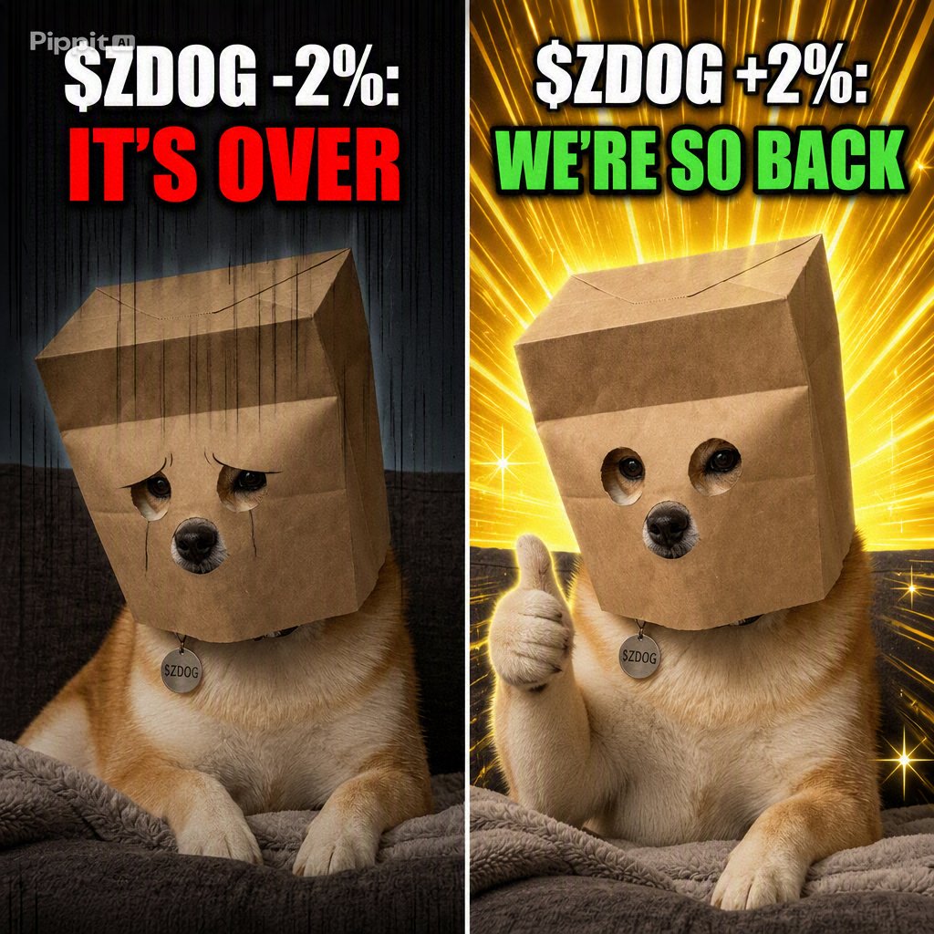 RodriiAG's tweet photo. $ZDOG -2%: It’s over.
$ZDOG +2%: We’re so back.
Crypto emotions in one chart.
#ZDOG #MemeCoin https://t.co/LRAdhDVJjt