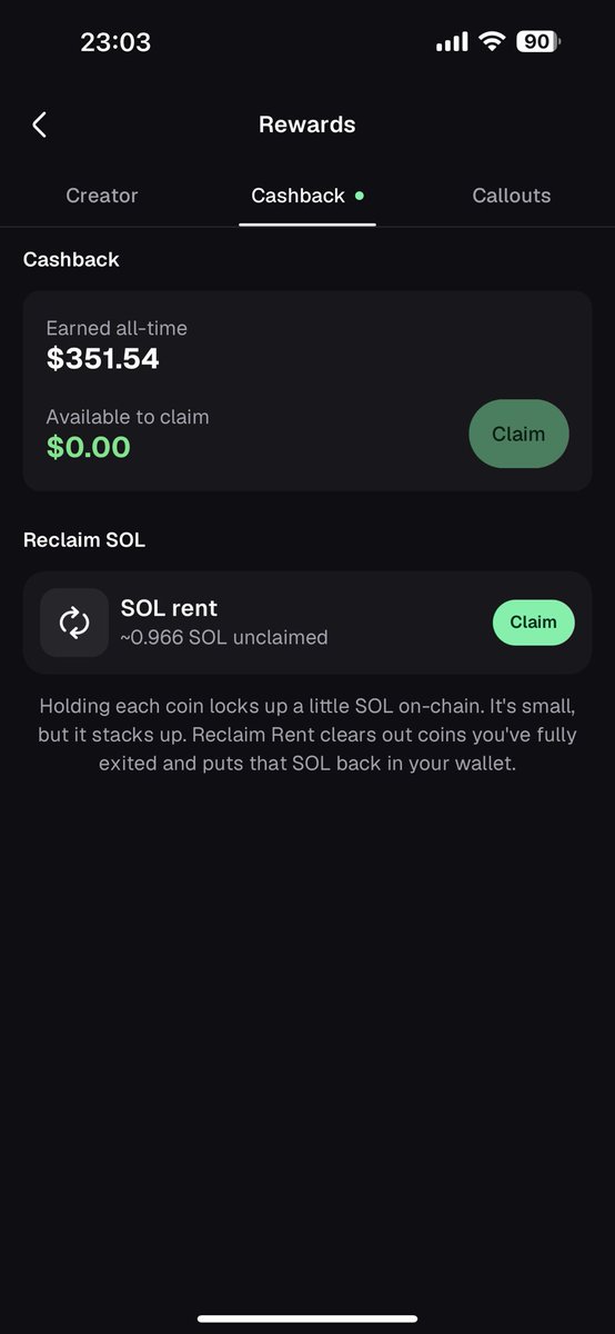 Cerdegen's tweet photo. Just info 3 Baru aja buka apk https://t.co/1ya6IpYE0e 
Ternyata pas di cek wallet walletnya dapet cashback 
Ini 2 contoh dan masih beberapa wallet lagi
Lumayan buat nambahin peluru

Jadi ini dari pump fun yang di dapat dari coin coin yang memiliki fitur cashback
Jgn lupa login ya https://t.co/n4tyDpPDF1