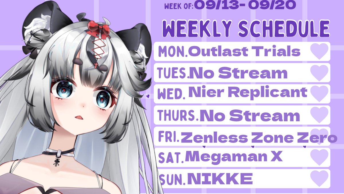 lucina_celeste's tweet photo. ✨09/13- 09/20
Lets try and finish X1 this week and see cute buffy Manato too in Zenless Zone Zero. I am excited to finally play Nier Replicant.
live:#lucilive
clip:#luciclip
fanart:#lucinyah https://t.co/VY8pQtpfju