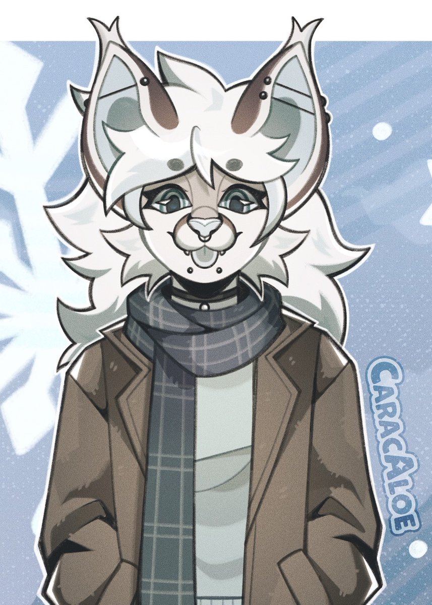 caracaloe's tweet photo. snowy full body for a vgen client! https://t.co/Z8kMNR4erA