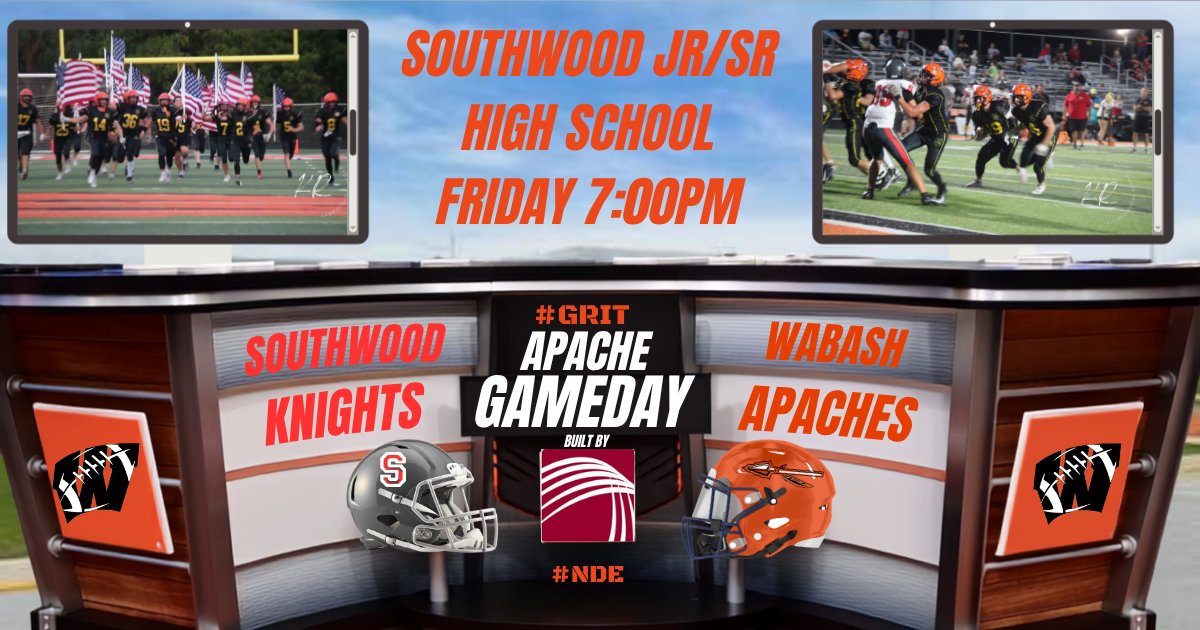 WabashFootball's tweet photo. Game Day! Wabash travels south to the Castle, 7pm! #GRIT #NDE #APACHES https://t.co/fTcekZj7VP