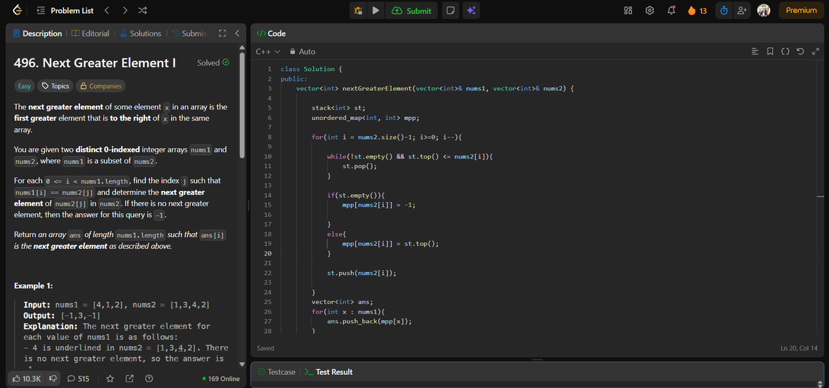 ashish_a15's tweet photo. Day 115: DSA &amp; Databases 🚀

✅LC 835. Image Overlap(POTD)
✅LC 496. Next Greater Element I
✅Next Greater Element(GFG)
✅Max Product Subsequence of Size K(GFG-POTD)

#DSA #LeetCode #CS50 #SQL #Coding https://t.co/rDLrm7rtGN