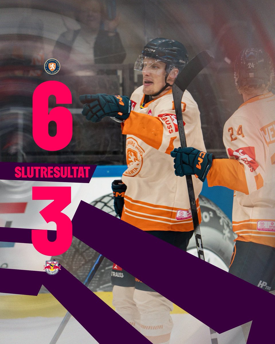 VLHlive's tweet photo. Slutresultat | Växjö Lakers 🆚 Red Bull Salzburg 
Det blir seger med 6-3 denna söndagkväll mot Red Bull Salzburg, där Lucas Elvenes gör sista målet i öppen kasse. 

Nu väntar ett par dagar innan det är dags för SHL-premiär. Så ladda batterierna så gör vi oss redo för Frölunda 🏒 https://t.co/9a5kbsDe5A