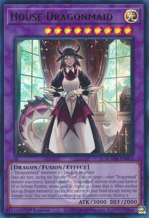 FloofiestRebel's tweet photo. Her third and final deck was a dragonmaid/dracotail deck that was given to her by one of the maids who helped raise her from a young age. The ace monster being House Dragonmaid https://t.co/XheaQvnkQJ
