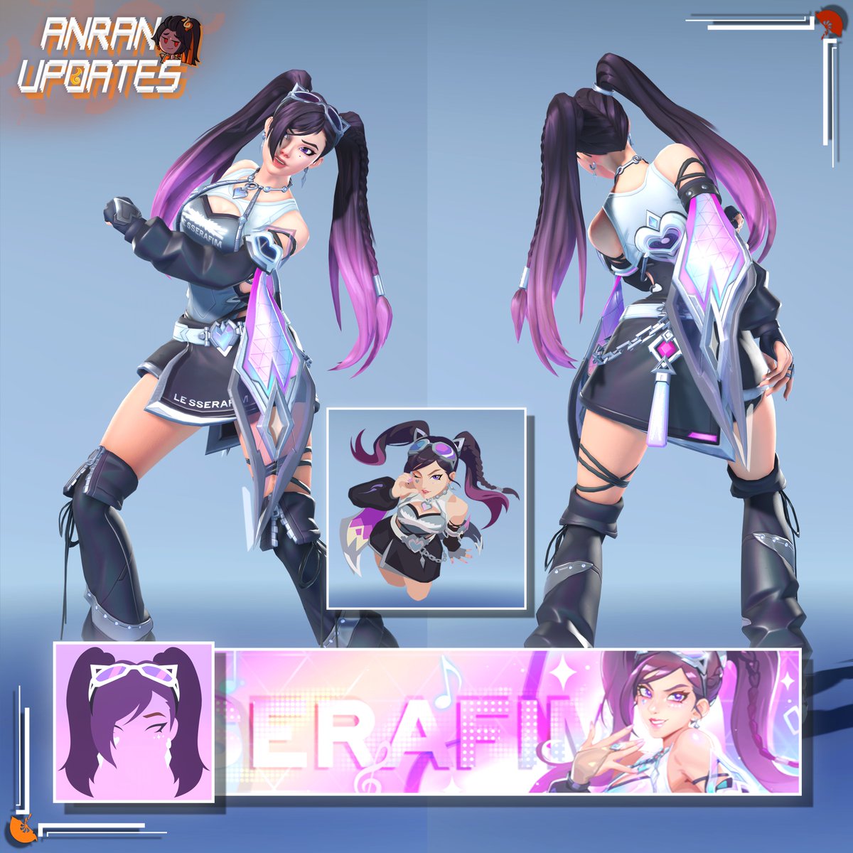 AnranUpdates's tweet photo. Made my Night Anran is now available in the shop for 2800 Coins! 🎶✨

It comes with an Intro, Emote, Pose, Card, Icon and Spray! https://t.co/rqJOEZXb7n