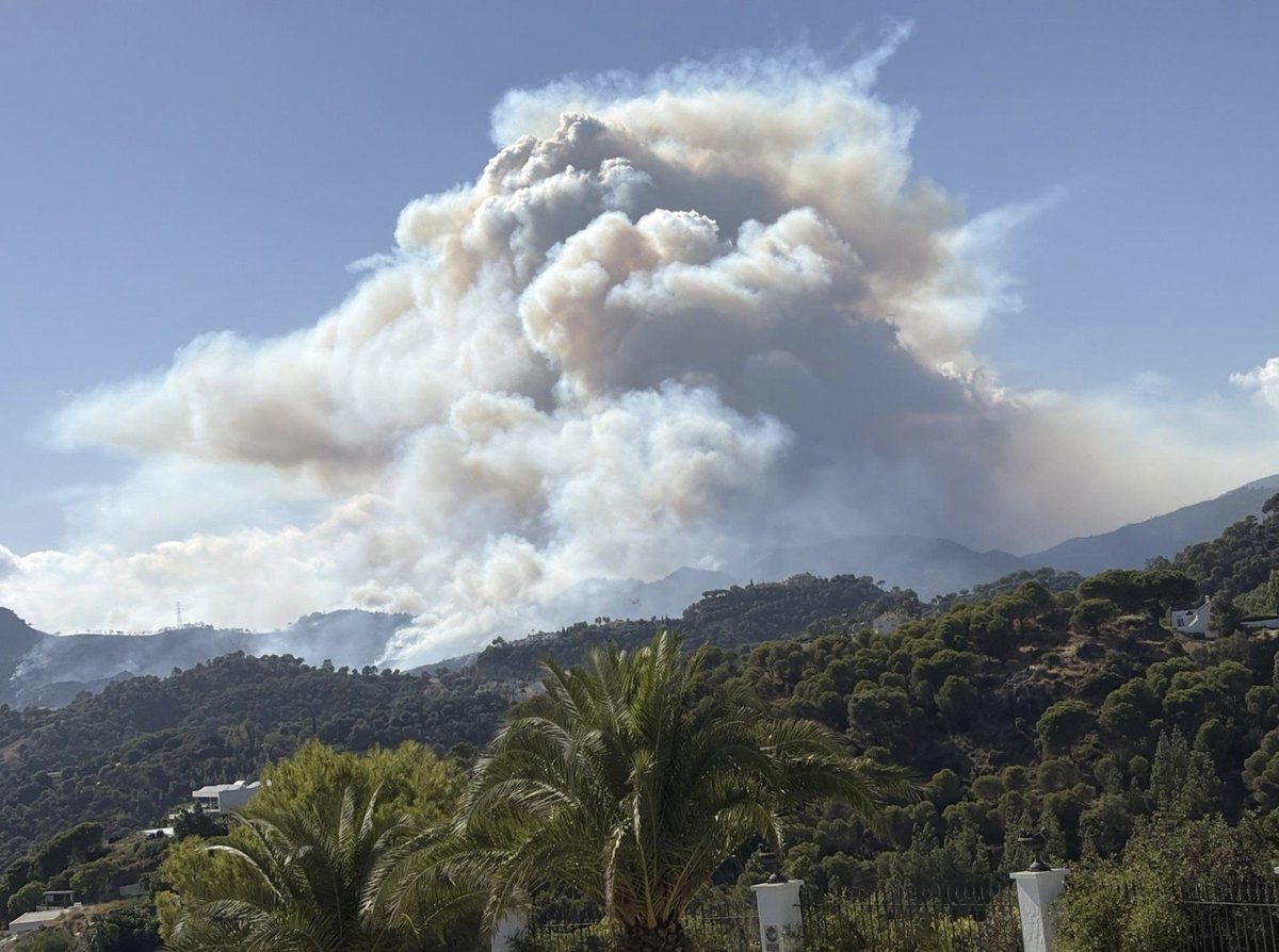 Storm_Malaga's tweet photo. Aspecto del #IFBenahavís a las 17:03 desde #LaHeredia, #Benahavís.

📸 Incendios Forestales Andalucía (App) https://t.co/KgeE28YzXS