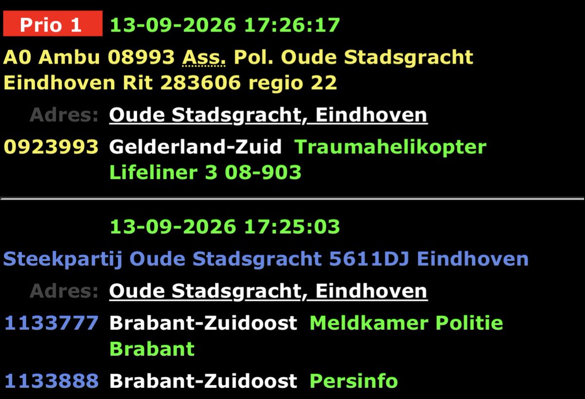 Steekpartij in Eindhoven