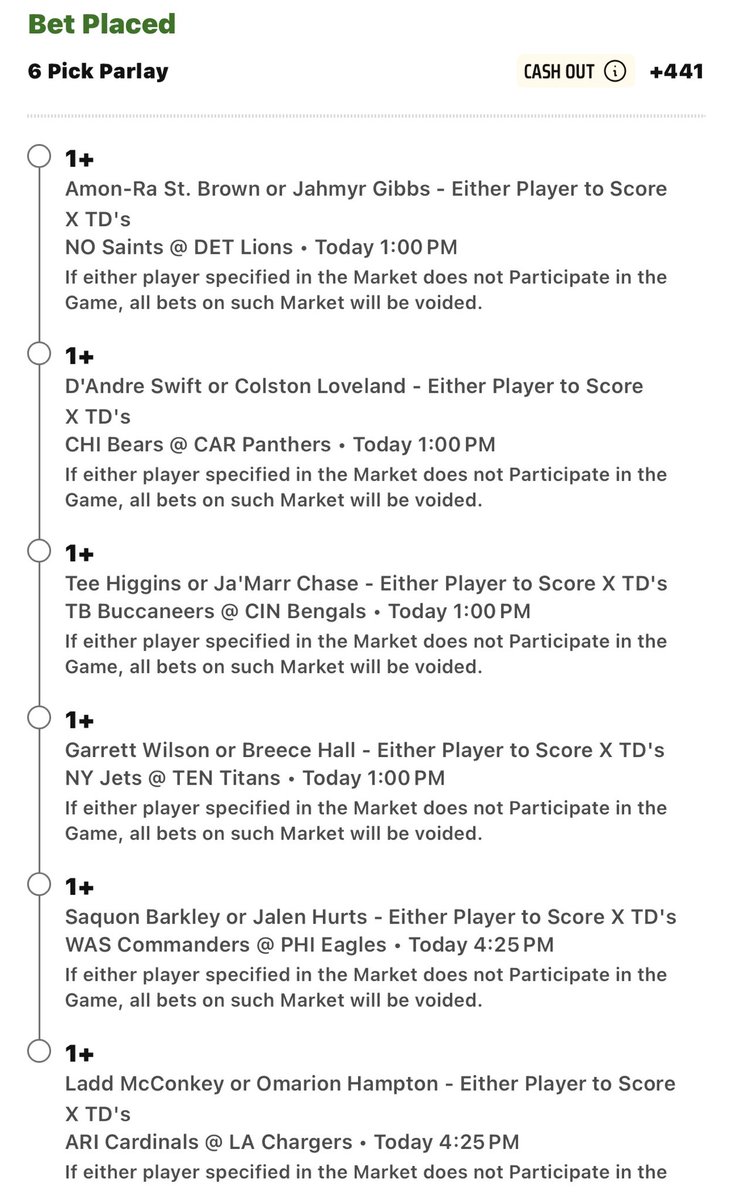 houseissharp's tweet photo. 🏠 SHARP HOUSE NFL SUNDAY TD PARLAY 

@EBBets00 
@PickledPikks 
@HammerTimeGuru 
@Cappn_Code 
@JoesPickss 
@plusmoneychef 

Wanna see the rest of the #NFL slate? 

Join the FREE discord with the 🔗 in the bio 👆🏼 https://t.co/92V1Vsn0qQ