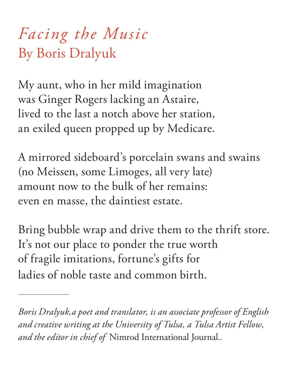 BorisDralyuk's tweet photo. A little elegy for my aunt from the October issue of @TheAtlantic. I am immensely grateful to Walt Hunter for giving it space on the shelf. https://t.co/SX5kJIY72k