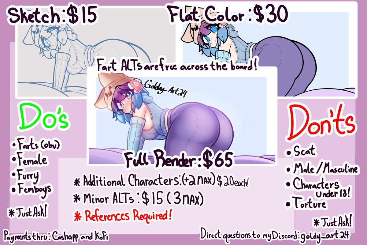 Goldy_Art24's tweet photo. It's finally that time!!! To celebrate reaching 2K, I am officially opening up c*mms! 🎉🎉

Slots are available on my Ko-Fi! https://t.co/TCEdw3icBb