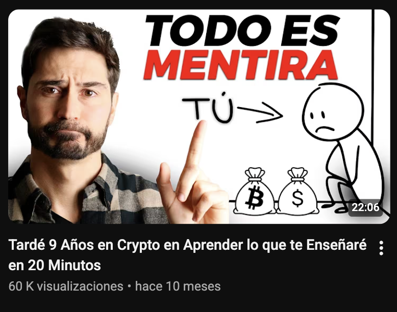 DG_Estrategia's tweet photo. Este fue uno de los primeros vídeos que hicimos con Healthy Pockets y fue bastante outlier en su momento

Os comento cual fue el razonamiento de empezar a hacer este tipo de vídeos:

Principalmente, en los canales que hacen analisis diarios de Bitcoin, consiguen mucha autoridad pero terminan hablando de cosas muy limitadas

Sin embargo, los espectadores quieren ver cuál es su opinión sobre X temas

O que cuenten sus experiencias en el sector

Y en ese momento, no hacíamos ese tipo de contenido. Así que lo hicimos, y funcionó de maravilla.