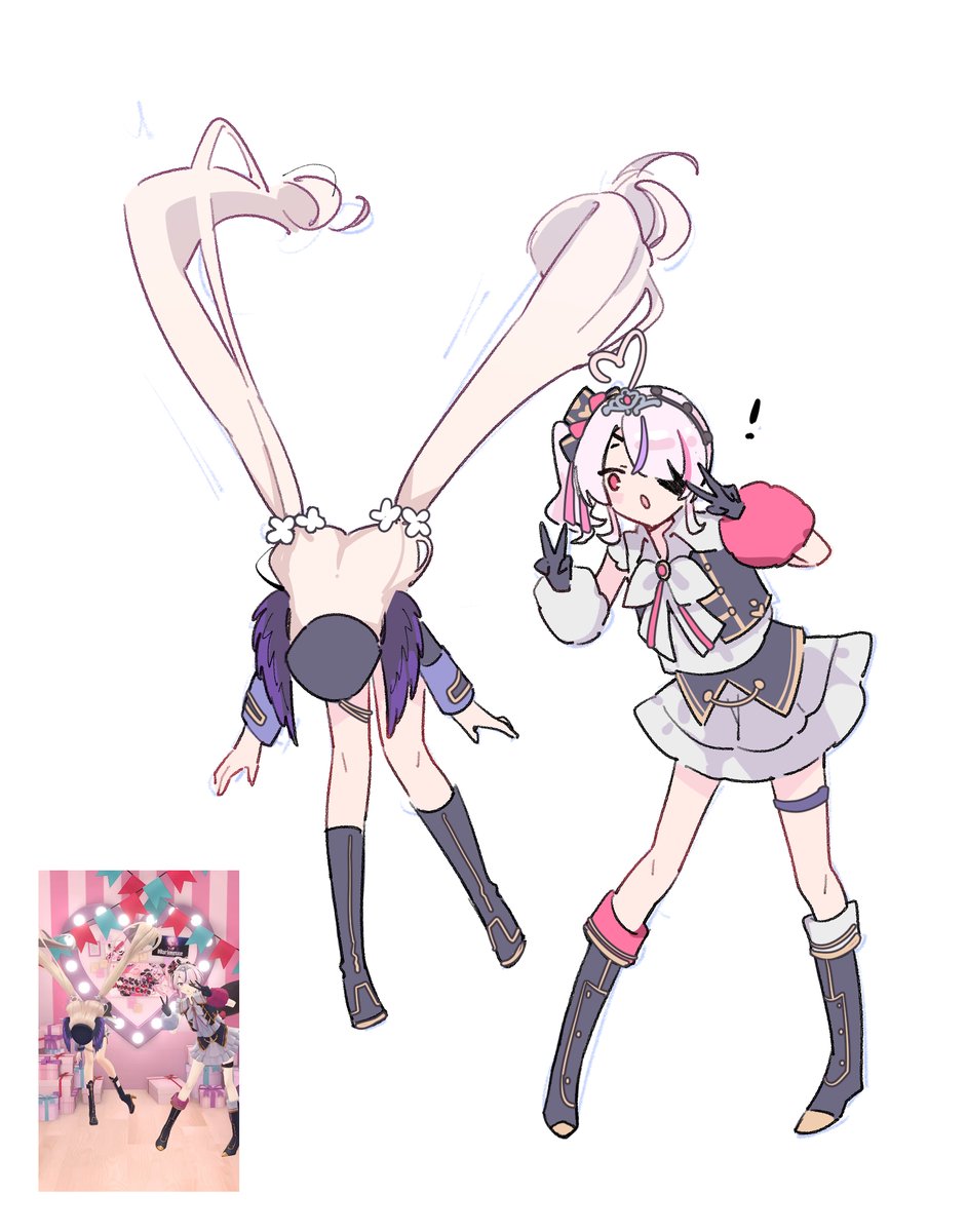 llllla3434's tweet photo. love the anti-gravity twintails

the dance short is so cute👯‍♀️
#Palouette #MariArtte https://t.co/D9oJUOYkbH