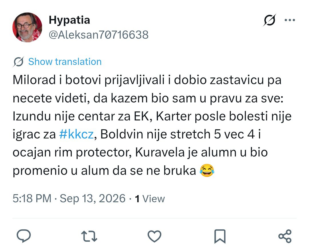 BebaMeda's tweet photo. Na slici je moj stari profil ali je blokiran i prijavljivan od strane Miloradovih SNS botova, kao i Kuravele i ostalih wannabe analiticara i neznalica. Slabo se vidi moje objave, pa cu pisati sa ovog naloga. Ako zelite zapratite. #kkcz
Ko me pratio zna da sam ovo i ranije pisao: https://t.co/6ix4igoQgI