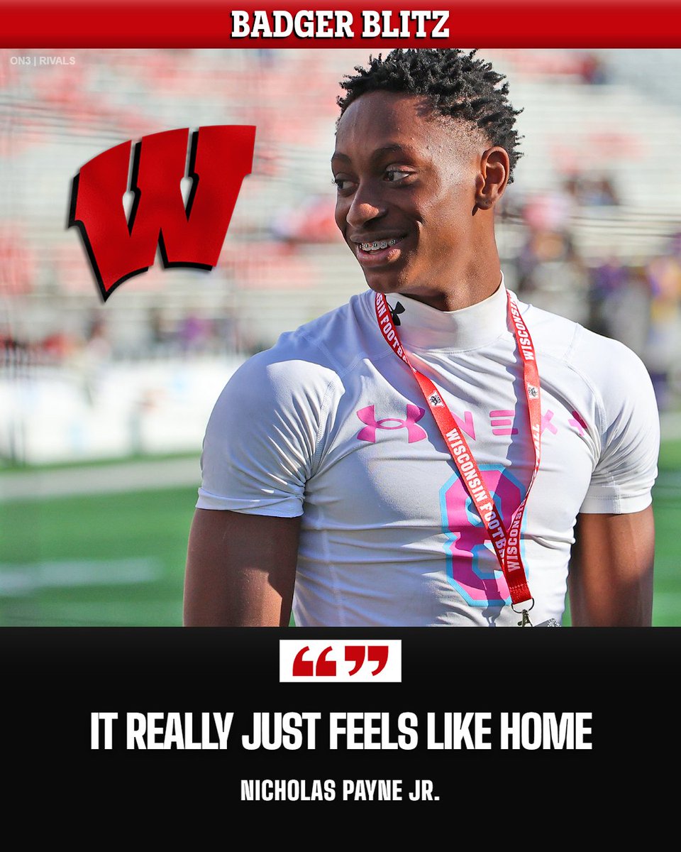Evan_Flood's tweet photo. The No. 1 player in Wisconsin's 2029 class, Nicolas Payne Jr., was on hand for Saturday's home opener.
https://t.co/3I0cTXtKkv (On3+) https://t.co/U3vp3xudEr