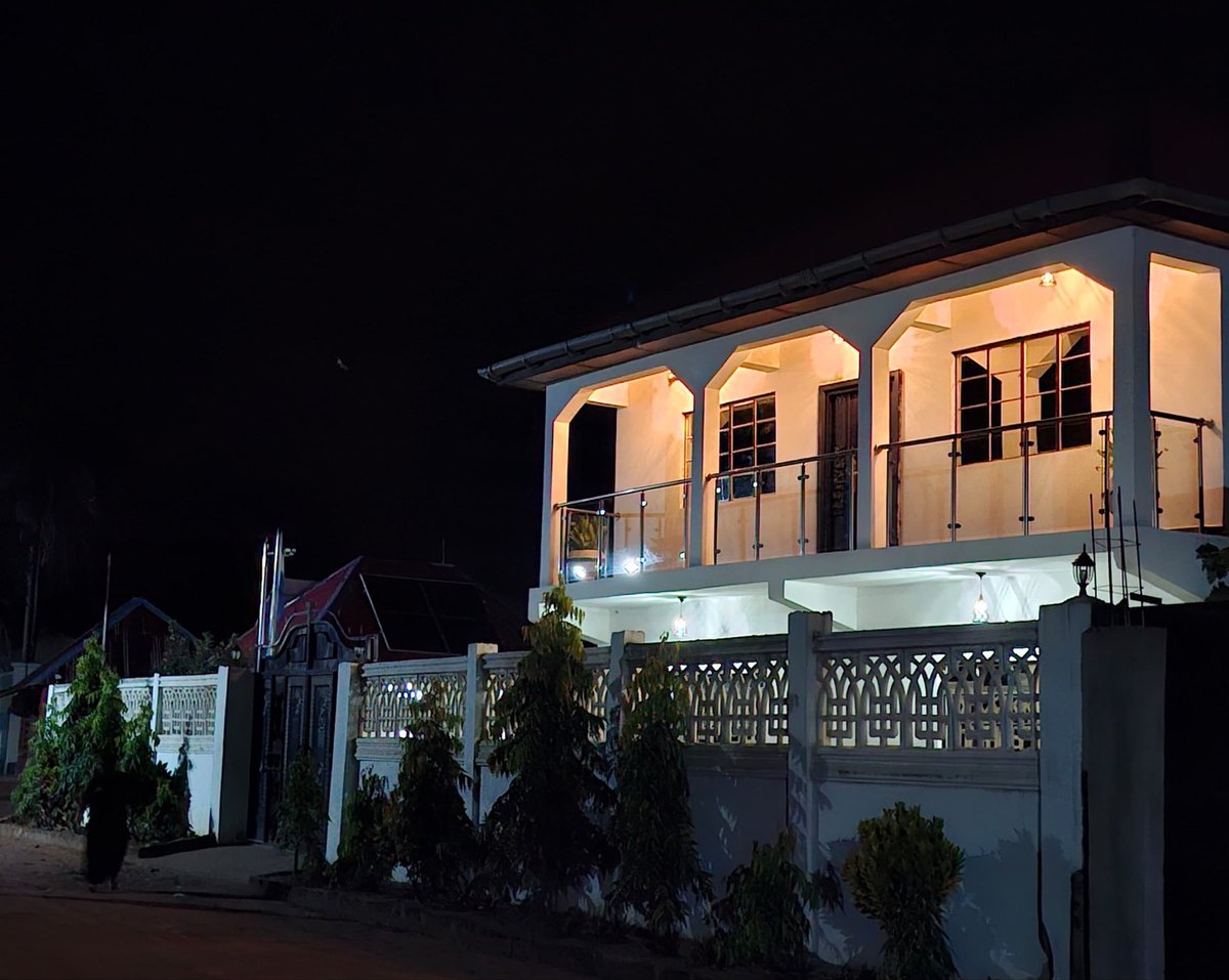 CenterMemory's tweet photo. The Sierra Leone Civil War Museum at night - we have an outdoor space you may rent for small events. There is also a conference room for meetings. The museum is located in Lungi. https://t.co/vxNG4NE3Bx