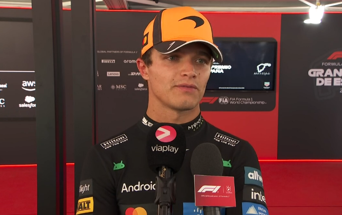 SCUDERIAFEMBOY's tweet photo. lando: ''it's impossible [to overtake here]. they need to change the track next year. it'll be better for the fans, it'll be better for tv, for everyone. so.''

respect lando!!!!! https://t.co/rCDiicCdK8