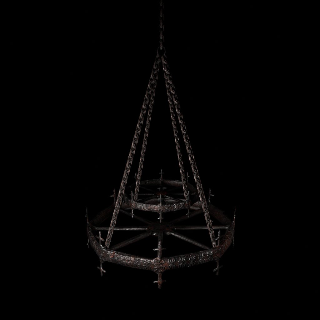 lucillenull's tweet photo. finished scultpting + texturing the chandelier!
this is just a quick Cycles render, but soon (hopefully) i'll post it with candles + lighting inside Unity

#b3d #gamedev https://t.co/unnOKn3fat