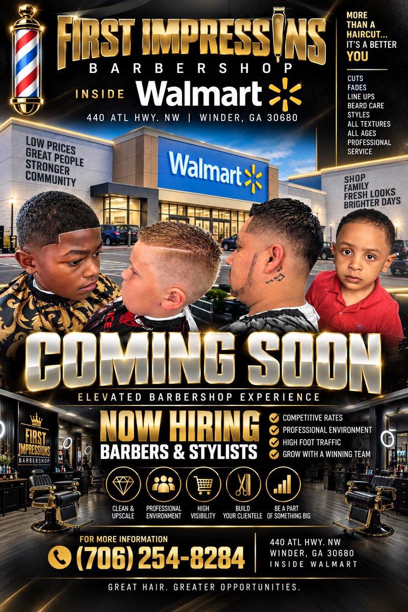 THarrisMillions's tweet photo. Having a Barbershop inside Walmart is top tier in this industry. The already built in foot traffic is everything. https://t.co/gi252Jis0F