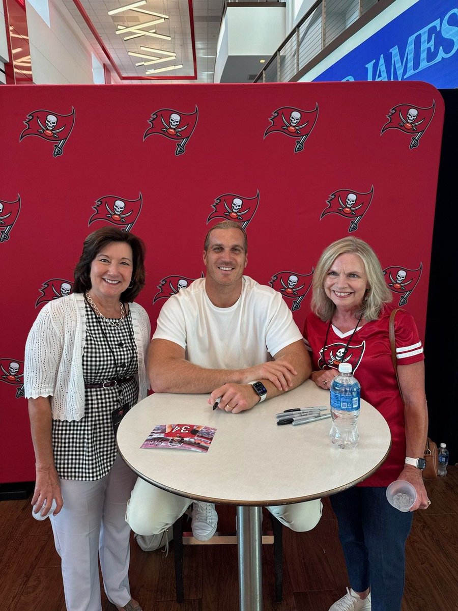 IFSTampaBay's tweet photo. 🏈 Football is back, and the IFS office couldn't be happier! Here's Jeannie, Jodi, and Alex alongside some Tampa Bay Buccaneers favorites. ❤️🏴‍☠️

#FootballIsBack #OfficeFun #NFLKickoff  #GameDayVibes #TeamSpirit 🏈❤️ https://t.co/8Y7EvQb9y8
