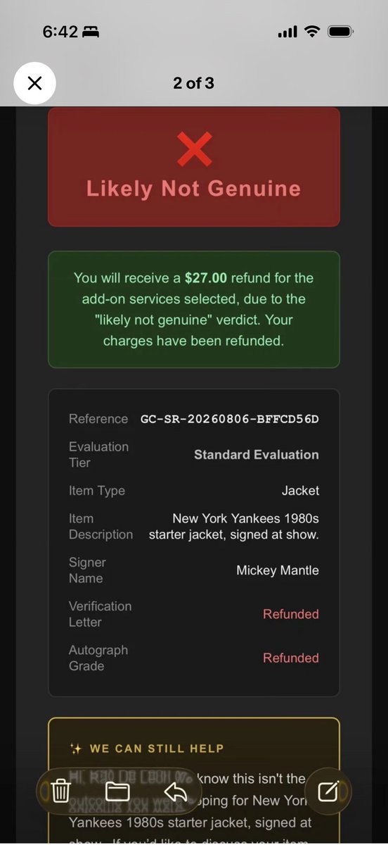 gameusedjunky's tweet photo. @sportscardsliv1 Fascinating. He talks about how, once an item is authenticated, it becomes harder to pull—yet he literally did exactly that last week without telling the person who had it authenticated why it was deactivated. Instead, he accused him of faking the COA letter. https://t.co/YgfkI3TYEg