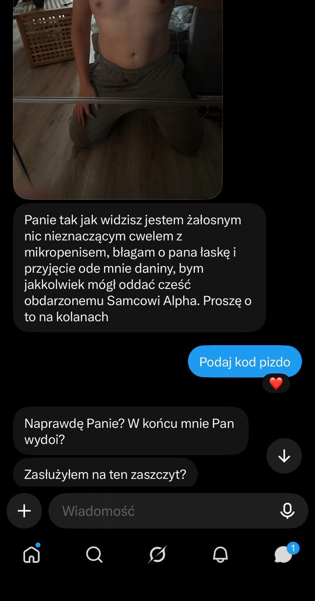 Maxfindommaster's tweet photo. O to cipa która zna swoje miejsce, możesz być następny kundlu🤴🏻🐶

#findom #findompl #femdom  #ulegly #sluga #dojenie #blik
#stopki #toes #stópki #fetyszstóp #piss #pissing #sockfetish #socks #feetworshi̇p https://t.co/RwYeX5wKly