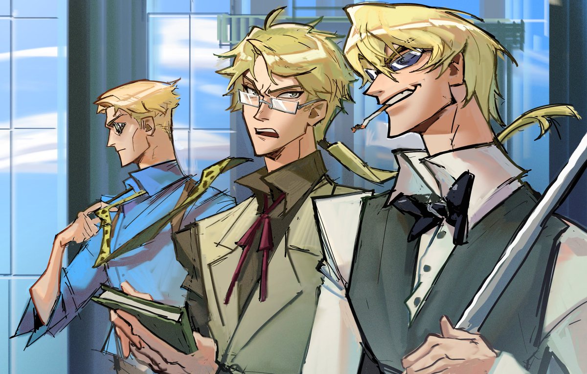 Alikun_14's tweet photo. First of all, I post something on Twitter... 
#NanamiKento #DoppoKunikida #ShizuoHeiwajima https://t.co/JgilroX3uc