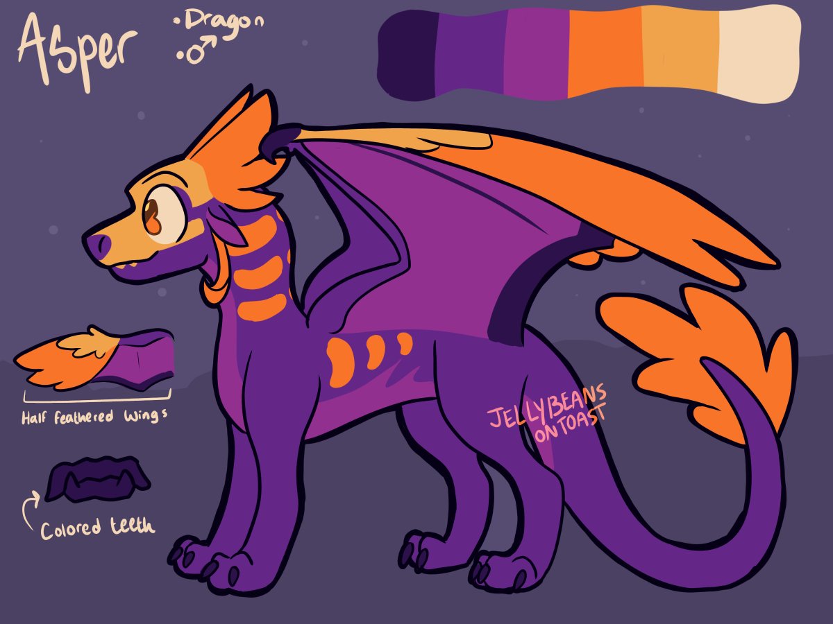 Jellybeanstoast's tweet photo. REFS FOR ATROX AND ASPER FOR MY 100 DTYIS AND RAFFLE! <3

#dtiys #ocref #dragon #digitalart https://t.co/EiwyDxX3mF