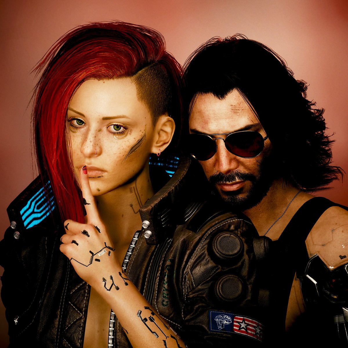 JustamenteVP's tweet photo. A love hate relationship #Cyberpunk2077 #Photomode #Virtualphotography https://t.co/mLYDouoiJg