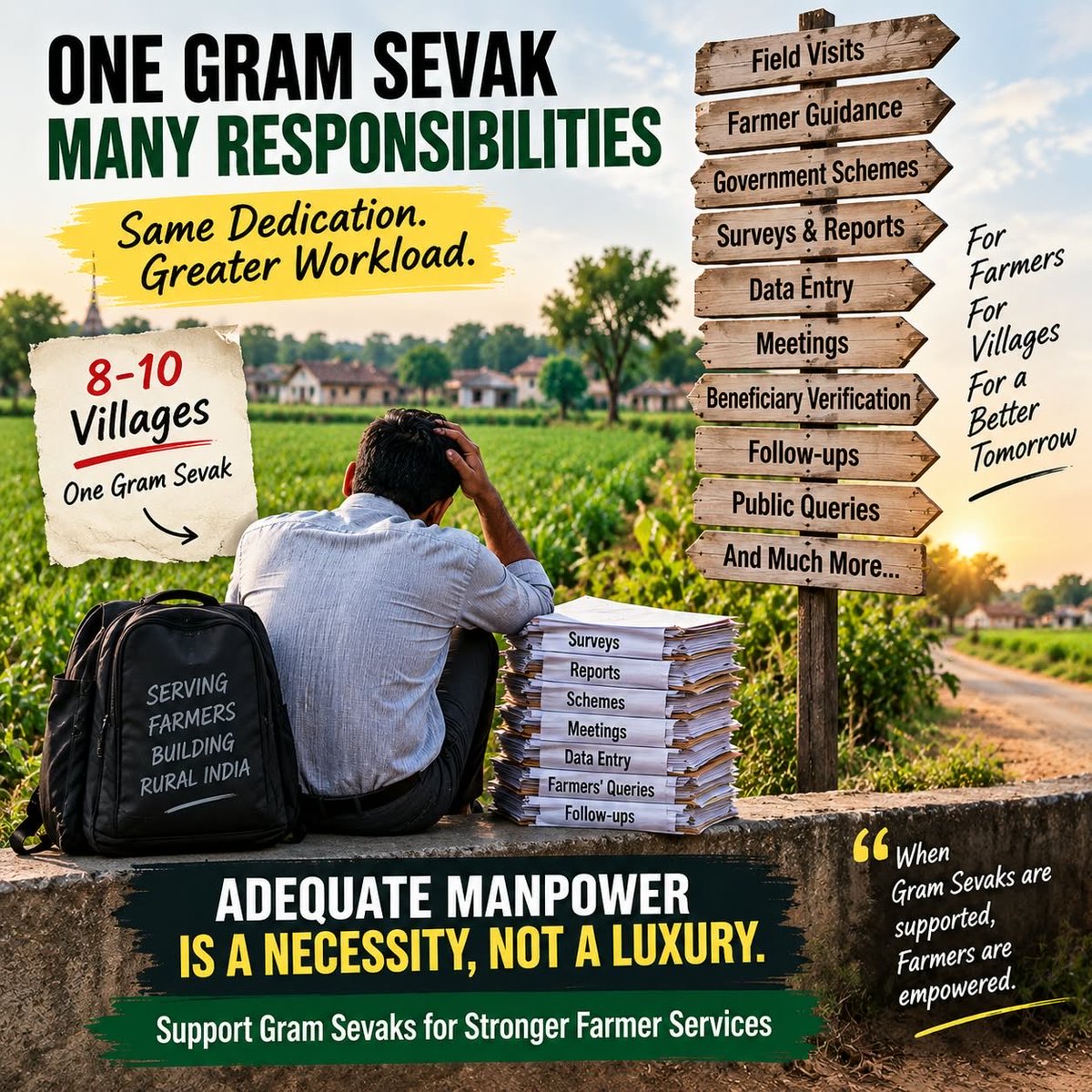 Vanrajsinhlc7r's tweet photo. ग्रामसेवक आंदोलन को केवल कर्मचारी आंदोलन के रूप में न देखा जाए। कैडर बनने के बाद पहली बार उठी यह आवाज बेहतर ग्रामीण और किसान सेवाओं की व्यवस्था से भी जुड़ी हुई है।

#GramsevakNyayLadat @CMOGuj @sandeshnews @GujaratSamachar https://t.co/0nxiN4F6Pd
