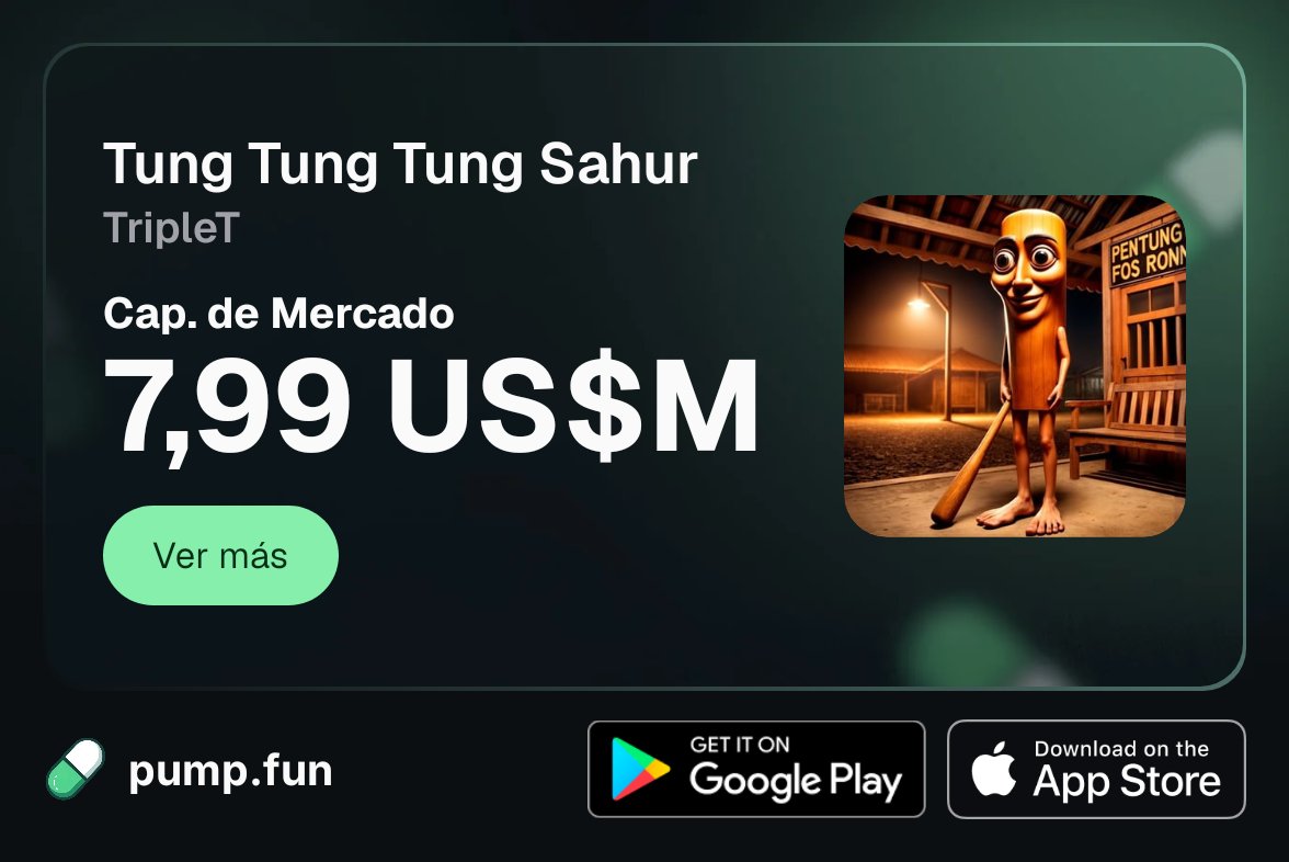 liancrypto_'s tweet photo. Tung Tung is up 24% — is this the perfect time to buy? 🚀 #memecoin #memecoins
https://t.co/6Vx7MQ4hx1 https://t.co/3lgDRrjDoG