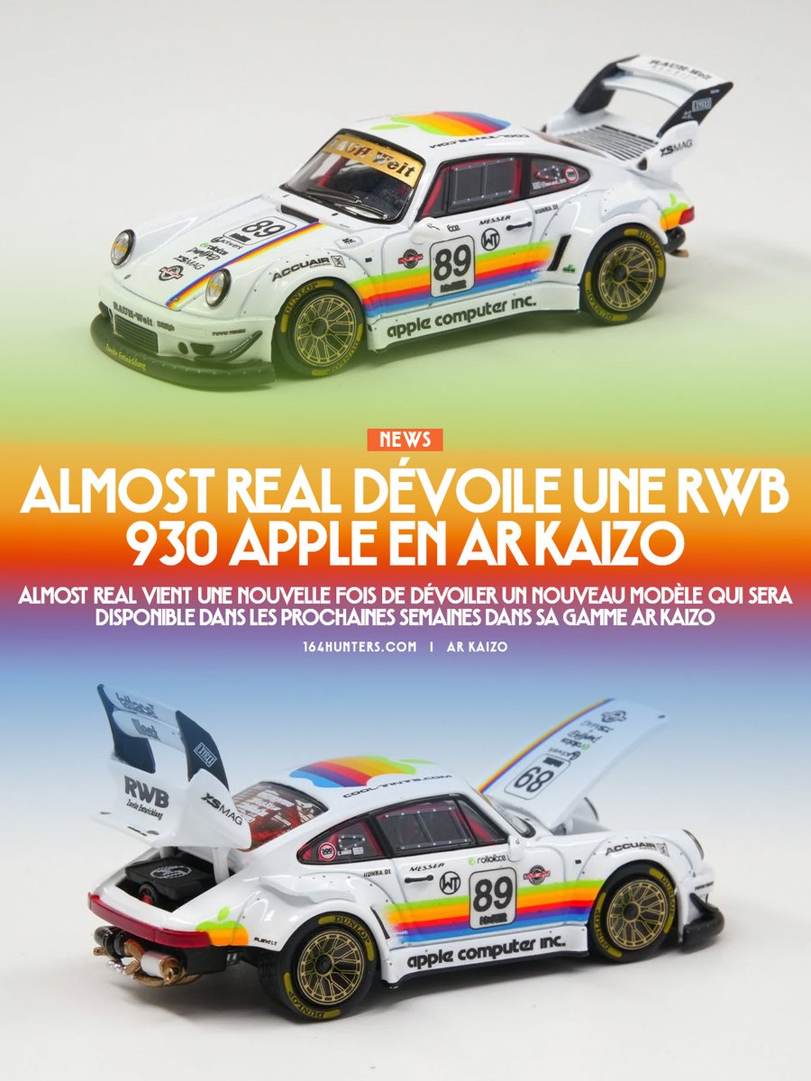 164hunters's tweet photo. 🇫🇷 Almost Real dévoile une RWB 930 Apple en AR Kaizo
🇯🇵 Almost RealがKaizo ARでApple RWB 930を発表
🇺🇸 Almost Real unveils an RWB 930 Apple in AR Kaizo
---
#AlmostReal #ARKaizo #Porsche #RWB #RauhWelt
▶ Lien en commentaire
▶ Retrouvez l'article sur le site https://t.co/bh4FgGqIB5