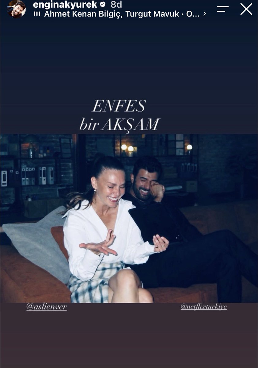 PinokyoMavisi's tweet photo. Koşun koşun koşun 🫠🫠🫠

#AsliEnver Enfes bir akşam setinden #EnginAkyürek ile olan enfes fotosunu hikayesinde paylaştı ✨✨

Gülüşünüz daim olsun eridik bittik biz
🫠🫠🫠🥰🥰🥰❤️❤️❤️

#enfesbirakşam #oldmoney https://t.co/dvWFhcz727