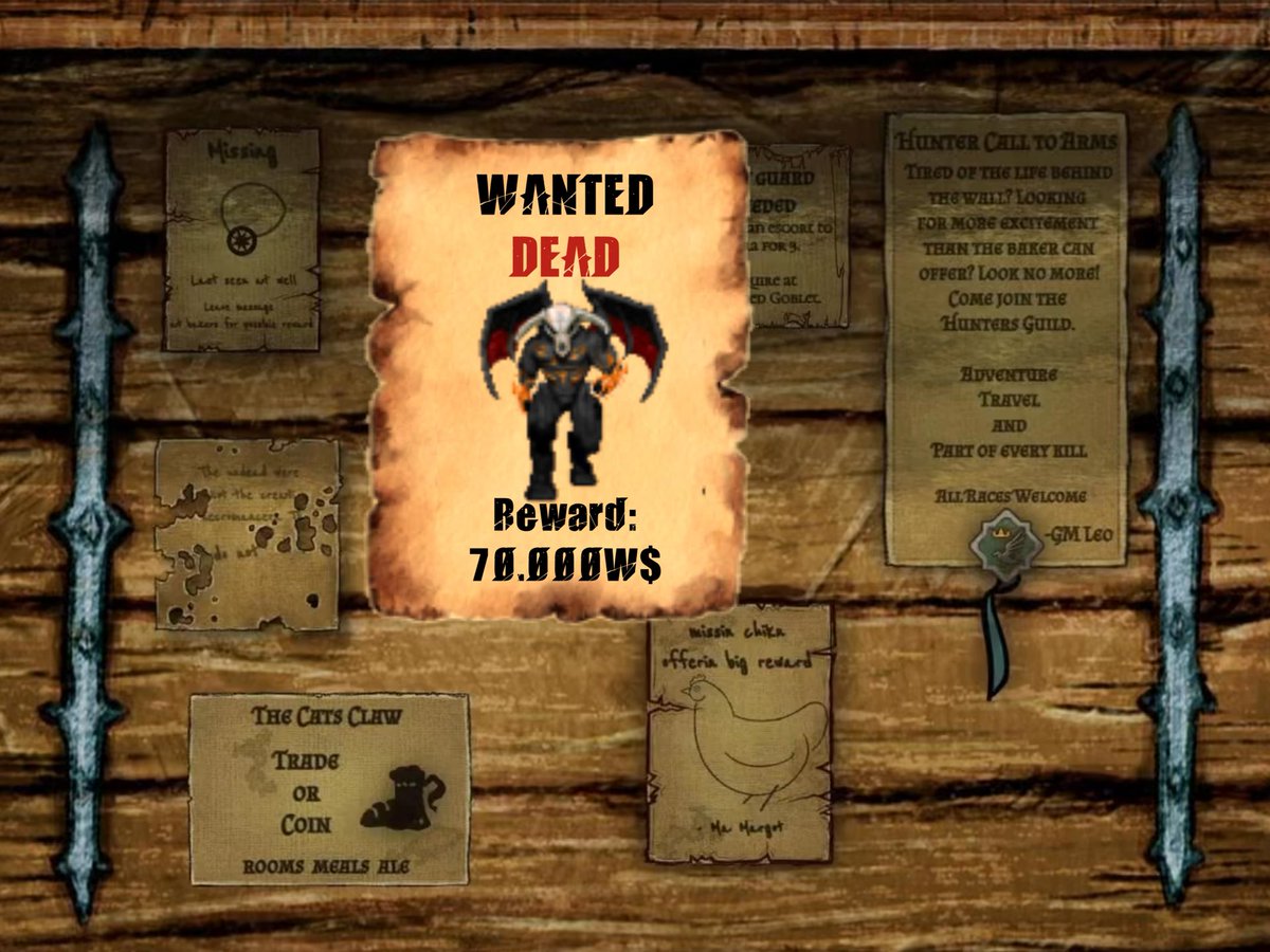 RedSlashingHood's tweet photo. [#UnholyCrusadeR - Neutral/WoTW Int]

[A notice board has been updated. A new gear needs slaying.] https://t.co/airmskS2hv