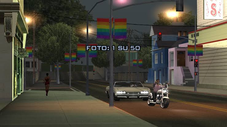 ShinkaLucZ's tweet photo. GTA SA ANDREAS TINHA BANDEIRAS GAY NO JOGO EM 2004 E NGM FALA NADA SOBRE, IMBECIS DESMIOLADOS https://t.co/8lzOvk7ODQ