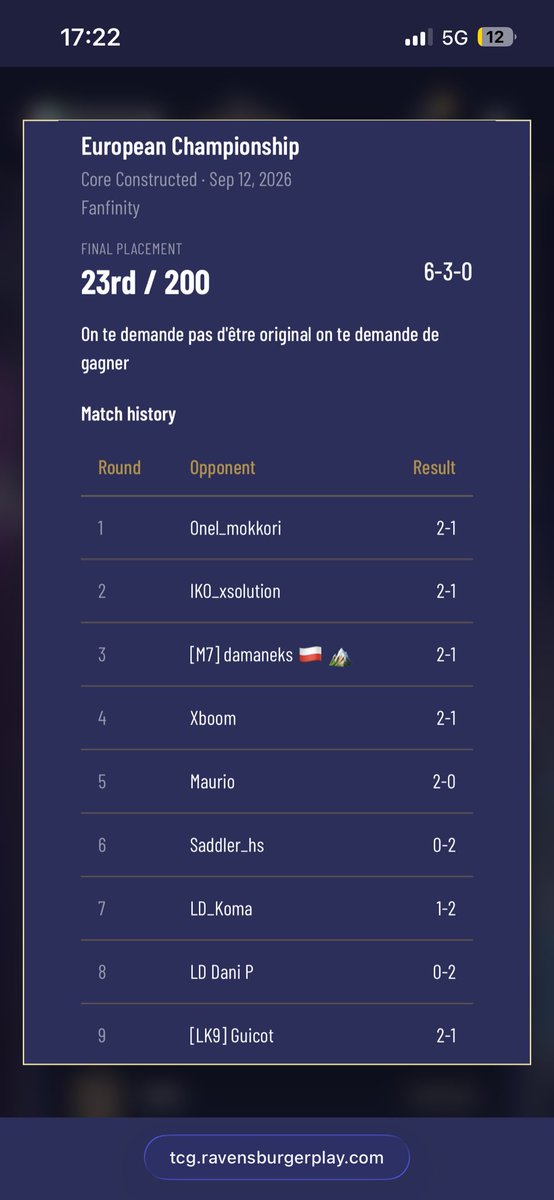 ekhis_lorcana's tweet photo. What a weekend it was !
I met great people and I had some of the most beautiful and tense games of Lorcana I ever played 👌🏼
I never would have expected to get 23rd place with a 6/3 run. RP was a great choice after all ❤️💜 https://t.co/RENm2csChN