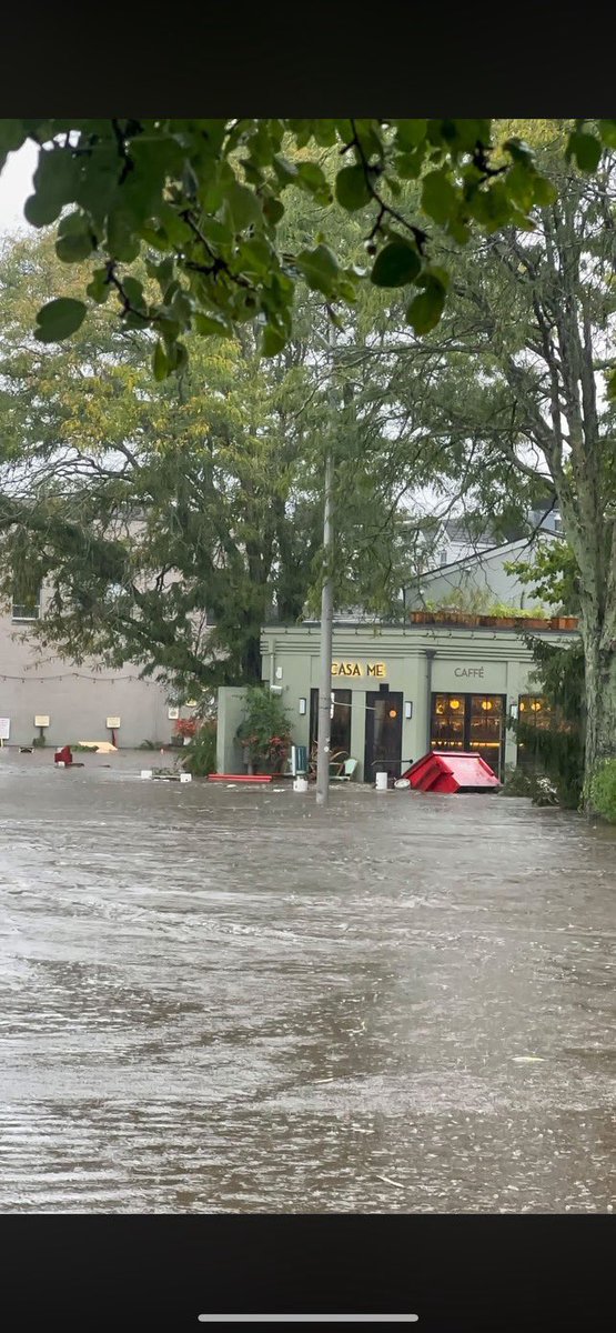 JimCantore's tweet photo. Downtown Westport,CT. A good friend sent these to me. I have no idea who took them but they are legit.  @macedo_weather reports 8.22” of rain at weather station there. https://t.co/2sqAD6iiX3