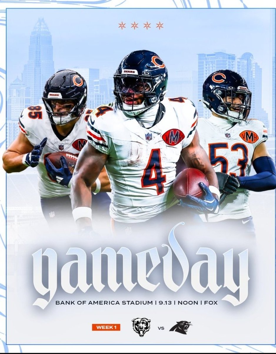 GenXRP45's tweet photo. Bear 🐻 Down!! IT'S GAMEDAY!!! Take it to Carolina and let's start this season out with a Dub!!! @ChicagoBears #bears #GSH @NFL https://t.co/RO5I0pbLLB