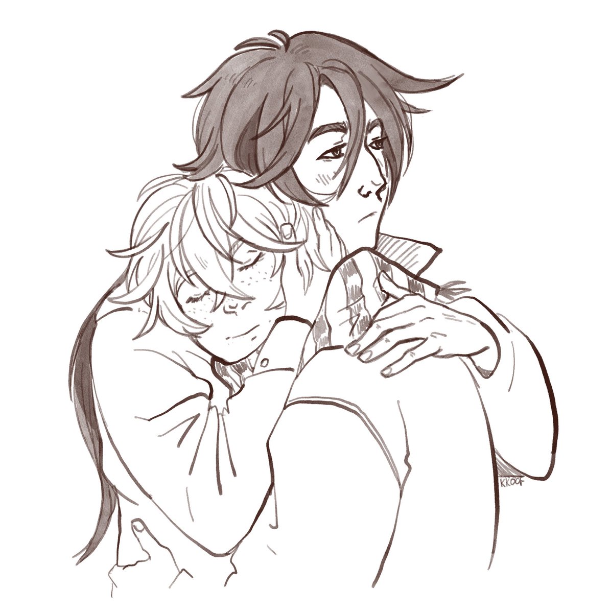 DumbassyEmbassy's tweet photo. #zhongchi hugs for wonderful @CoffeeFluffy  💕 https://t.co/3ilcMngY0E