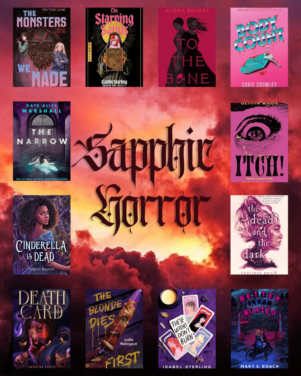 RowanBrightonB's tweet photo. Just some spooky sapphics for your tbr #booktwt 🩷💖🧡🤍 https://t.co/S4czL7AsZR