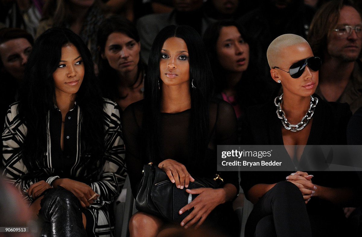 nae__paris's tweet photo. Amber Rose, Ciara and Amerie attending the Nicole Miller Spring 2010 Fashion Show (2009) https://t.co/zpeo6x8tWJ